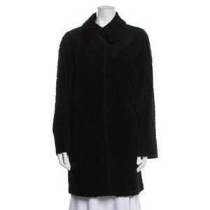 Armani collezioni velvet faux fur coat